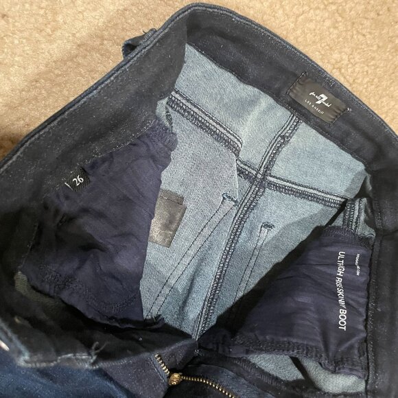 7 for All Mankind Ultra High Rise Skinny Bootcut in Mariposa Size 25/26 - Picture 7 of 10